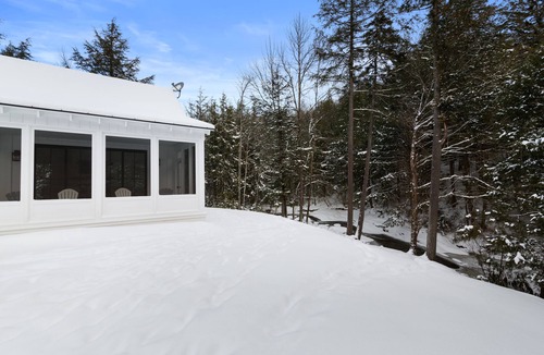 Morrisville House | Winter in Stowe! Modern Stream side Home