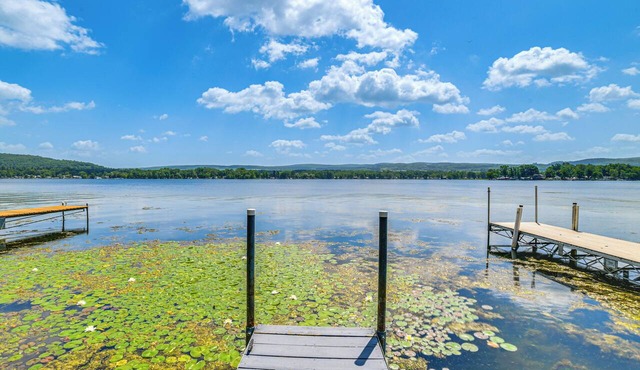 2 Lamoka Lake Cottages w/Views, Fire Pit & Dock