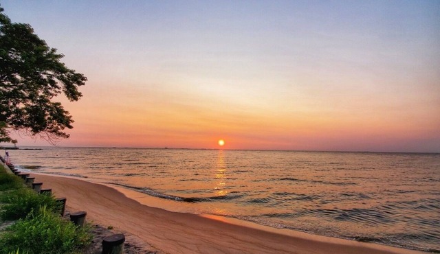 Amazing views from your beach front home. Over a mile of beach to explore!