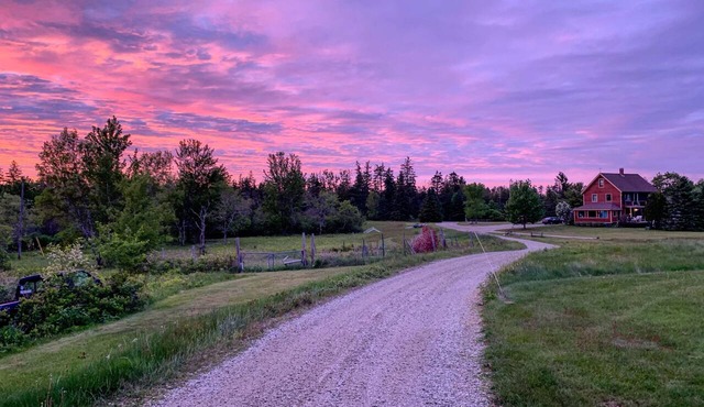Beautiful Water view, path to shore, rustic Maine cottage