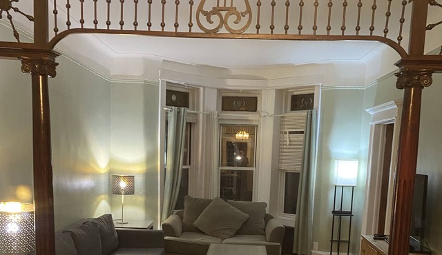 Brown stone spacious second floor apartment in a private two family house