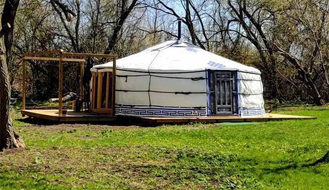 Charming Yurt Accommodation with Fire Pit Ideal for Camping near Lake Simcoe