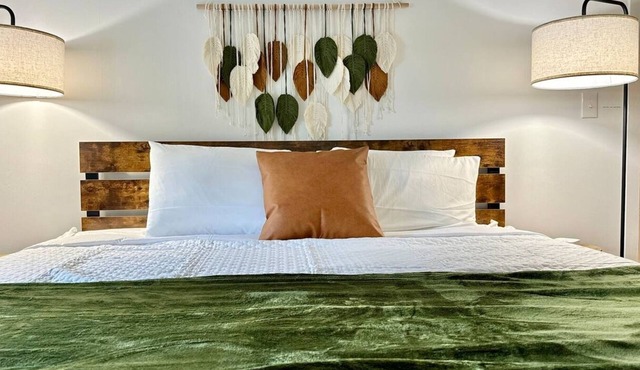 Comfortable furnishings, central air conditioning, covered patio and outdoor lounge furniture