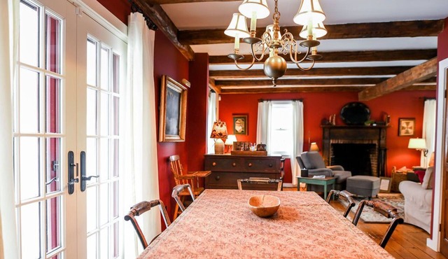 cottage with walks for your dogs filled with Vermont antiques and charm
