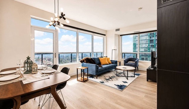 Cozy 2BR 2BA Condo | Steps to Subway | Pool & Gym