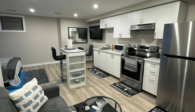 Cozy Elegant 1 Bedroom Premium Suite Entire Place WiFi, AC in peaceful Brampton