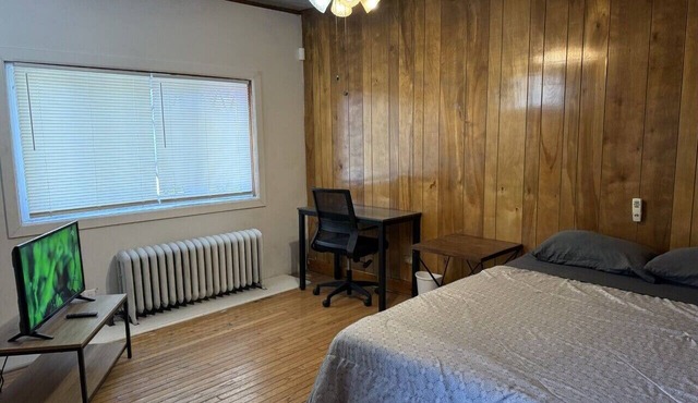 Entire 1-bedroom house, quiet street, extra bed in living room, sleeps 3-4