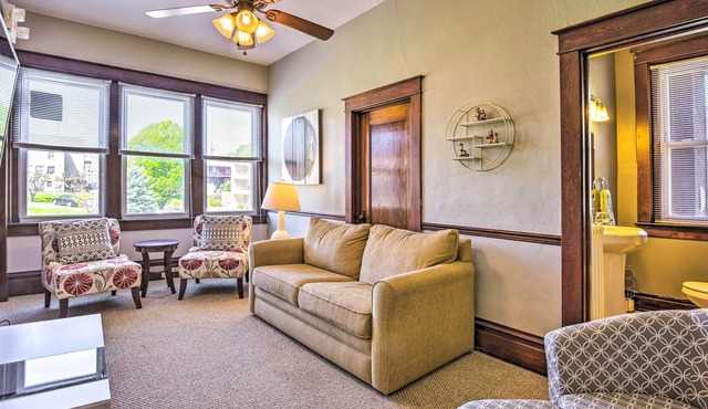 Historical Getaway w/ Porch, Walk to Dtwn & River!