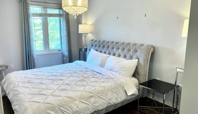 Kick back and relax in this calm, stylish space