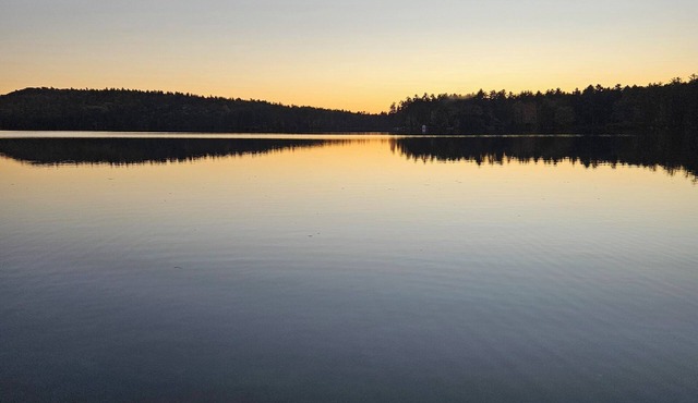 Lakefront 3 bedroom 2 bath on Moose Pond Sunset Views Private Dock Denmark Maine