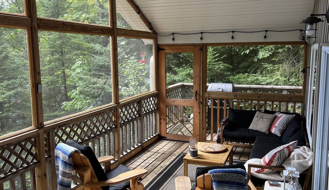 Lakefront cottage with hot tub and amazing porch, 4 season in Haliburton