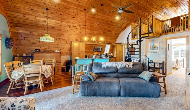 Lakefront gem w/ private pool, dock, outdoor firepit, & foosball + water views