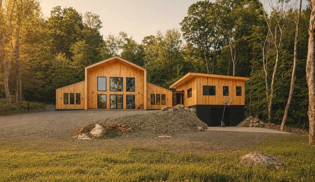 Modern Barn House | 100" Theater & Court