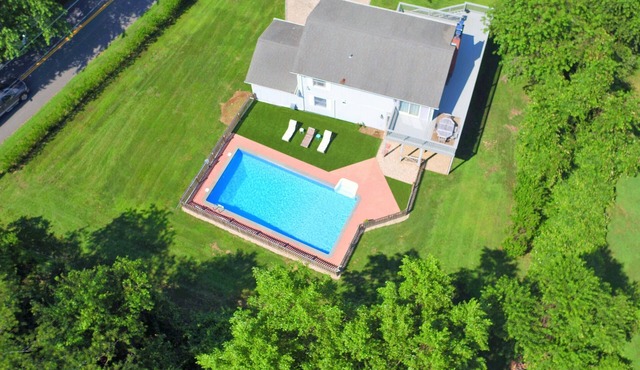 MTK family friendly oasis with private pool and views of Lake Montauk