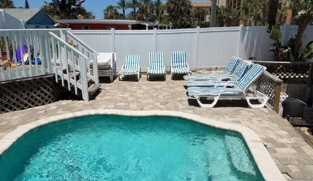 Oceanfront Beach Cottage - Pool, Large Yard, Private Beach Access, Sleeps 12 in Cocoa Beach