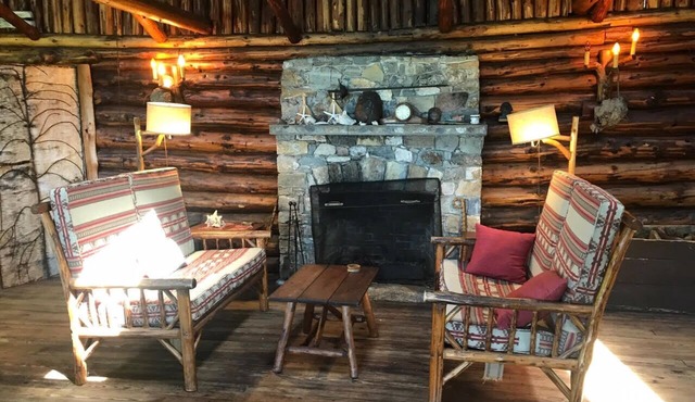Oceanfront Log Cabin with Dock on Southport Island - 7 acres with westerly views