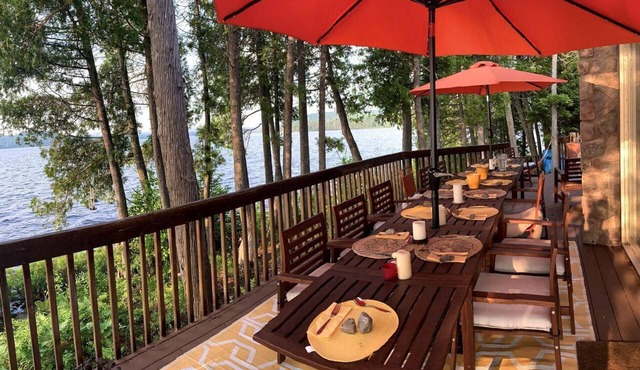 Private Island Getaway for Family and Group Glamping on Edge of Algonquin Park, Ontario