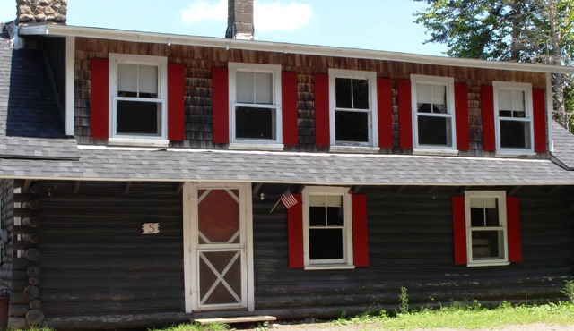 Rustic, two-story, log cottage, Lake-view, Pet-friendly, Downeast Maine