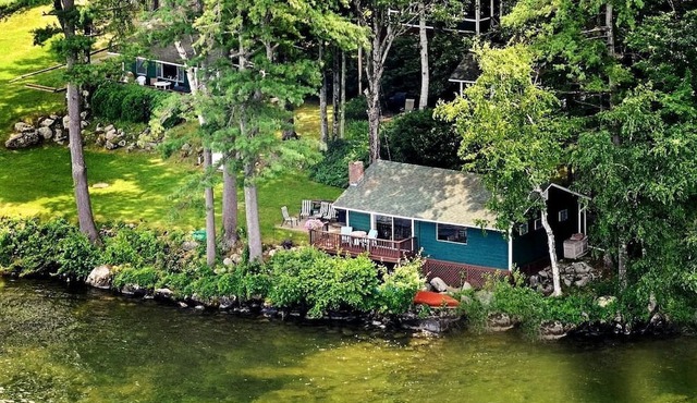 Scenic Lakeside Cabin with Exclusive Boat Dock Near Weirs Beach, Laconia, New Hampshire