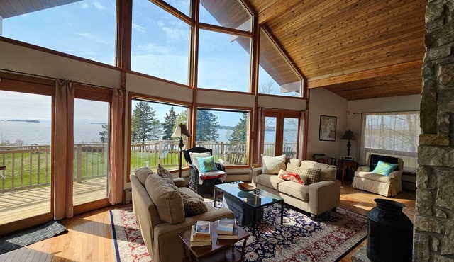 Seascape- Contemporary oceanfront home located on Penobscot Bay
