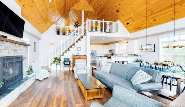 Secluded hilltop home with beautiful Cadillac Mountain view and multiple decks