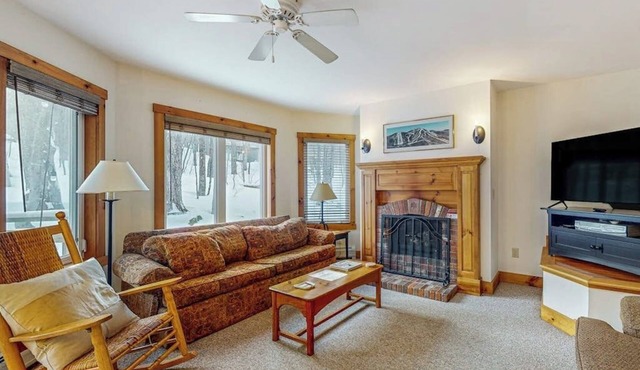 Ski-in/ski-out resort condo with fireplace, waterpark, & golf