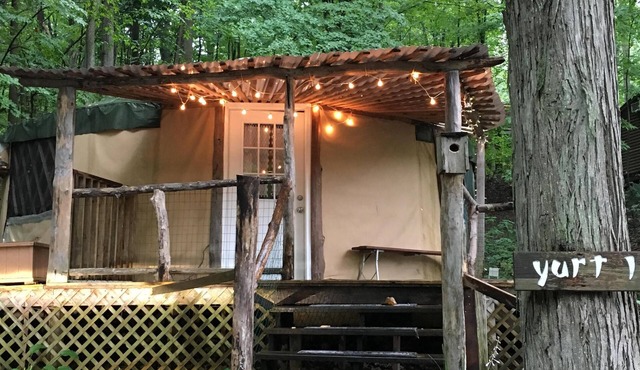 Spacious, airy yurt for glamping in comfort!