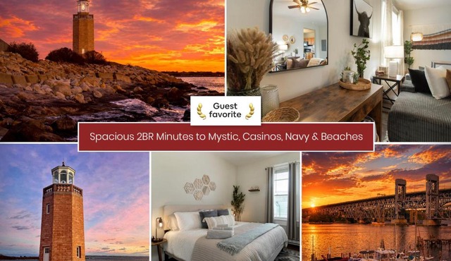 Stylish 2 Bedroom Groton Getaway Close to Everything
