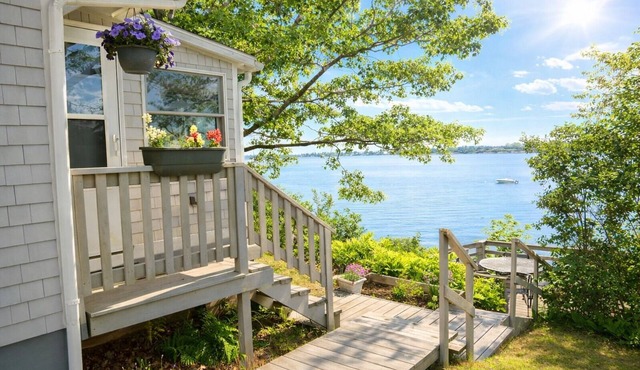 Sweet 1 bedroom cottage tucked along Harpswell Sound' shore, quiet location and wonderful views