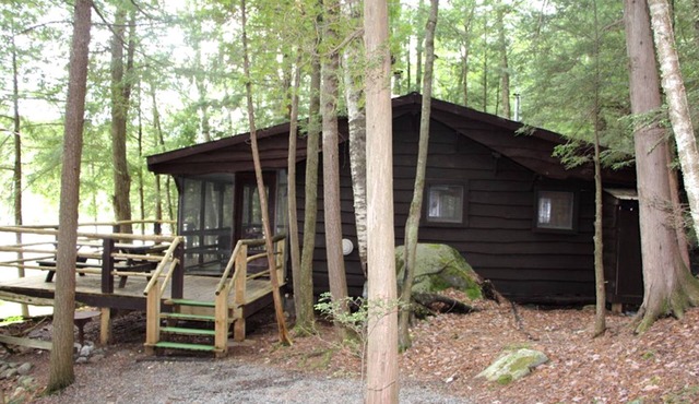 Two-Bedroom Waterfront Adirondack Cabin Rental in Saranac Lake, New York