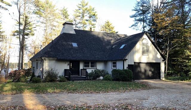 Waterfront Home with Sandy Beach, Just 200 Yds from Pleasant Mountain Skiing