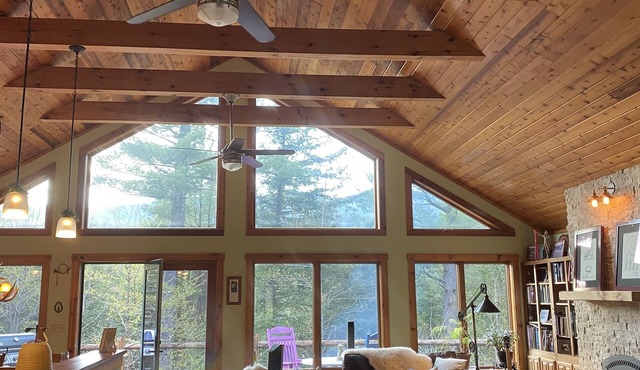 Whiteface Retreat on West Branch Ausable River. See Whiteface Mtn from our deck