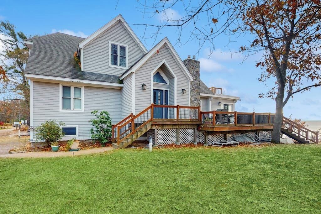 Malletts Bay House | Lakefront home with water access, views of the mountains, private deck & patio