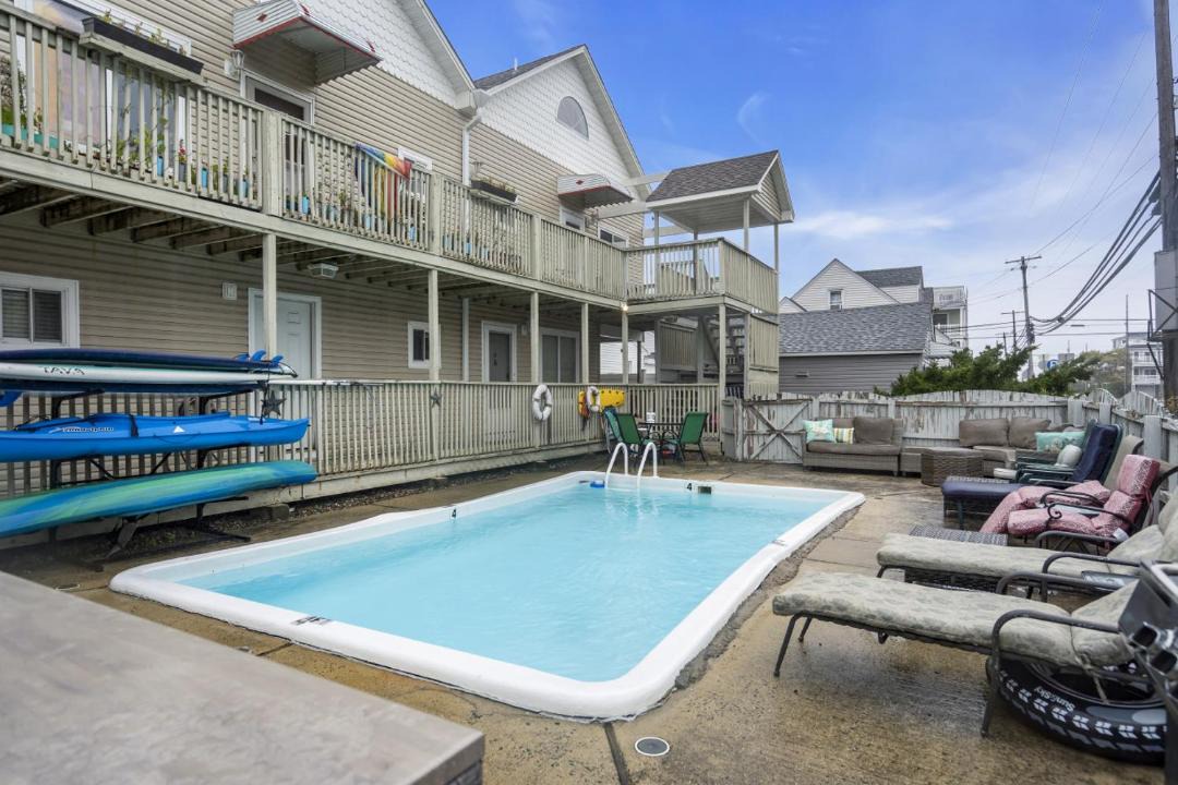 Seaside Heights Apartment | Relaxed Shore Getaway with Porch Seating 3BR with Sofa Bed Parking Included