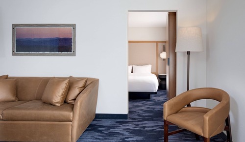 Suite, 1 King Bed with Sofa bed, Roll-in Shower