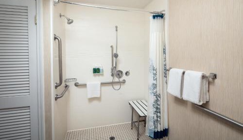 Queen Studio with Sofa Bed and Roll-in Shower - Mobility and Hearing Accessible